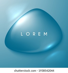 Liquid soft blue water background