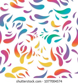 Liquid splash celebration and party seamless pattern abstract background vector illustration