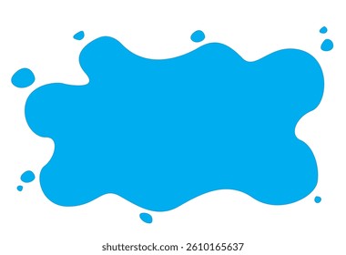Liquid splash of water frame. Editable clip art. 