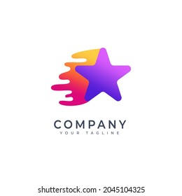 liquid star gradient color logo