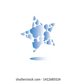 Liquid Star logo design vector