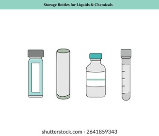Liquid Storage Bottles - Chemical Vials, Test Tubes, and Vial Containers for Lab Use