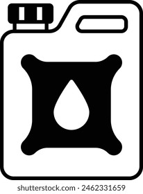 Liquid Storage container Vector Icon Design, crude oil and natural Liquid Gas Symbol, Petroleum and gasoline Sign, power and energy market stock illustration, Canister Concept