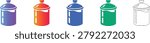 Liquid Storage Jar Icon Set vol 1808
