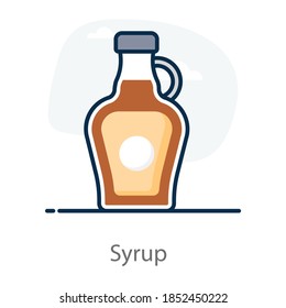 Liquid syrup icon in modern editable style 