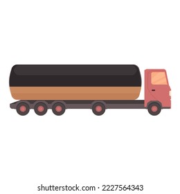 Liquid tanker icon cartoon vector. Gasoline truck. Petrol cargo