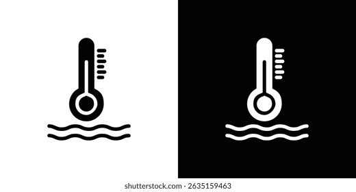 Liquid temperature icon concept, vector illustration