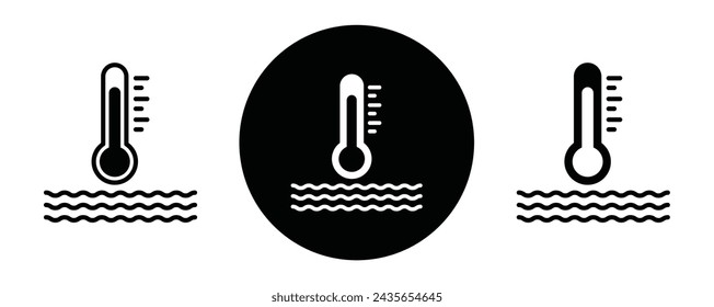 Liquid temperature icon line art vector