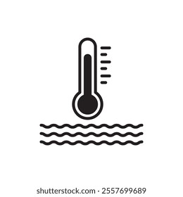 Liquid temperature icon Thin line art collection