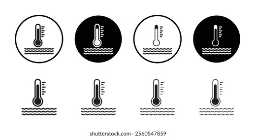 Liquid temperature icon Thin line flat illustration