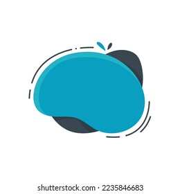Liquid text box. Quote speech bubble. flowing liquid shape