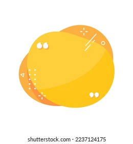 Liquid text box. Quote speech bubble. flowing liquid shape