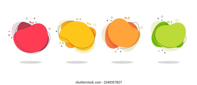 Liquid text box. Quote speech bubble. flowing liquid shape