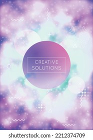 Liquid Texture. Memphis Dots. Modern Fluid. Space Layout. Blue Soft Background. Motion Flyer. Minimal Design. Round Multicolor Elements. Purple Liquid Texture