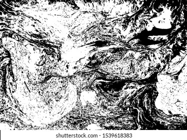 Liquid texture. Watercolor hand drawn marbling illustration. Abstract vector background. Monochrome marble pattern.Black and white.