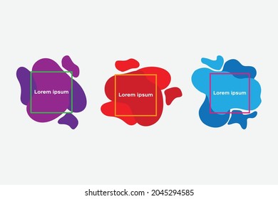 vector de diseño de banner abstracto con tema líquido