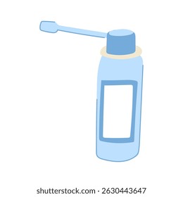 frasco de pulverização de garganta líquida cartoon. dispenser portátil, viagem antibacteriana, antisséptico herbal líquido garganta pulverização frasco sinal.