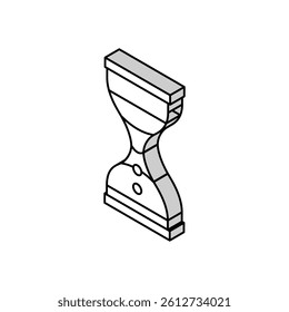 liquid timer fidget toy isometric icon vector. liquid timer fidget toy sign. isolated symbol illustration