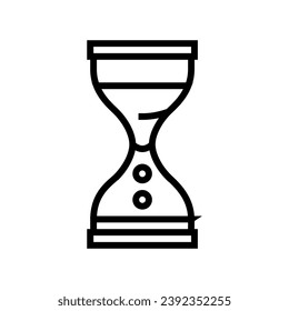 vector de icono de línea de juguete de temporizador líquido. signo de juguete de fijación de temporizador líquido. símbolo de contorno aislado ilustración negra