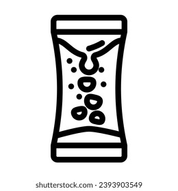 liquid timer fidget toy line icon vector. liquid timer fidget toy sign. isolated contour symbol black illustration