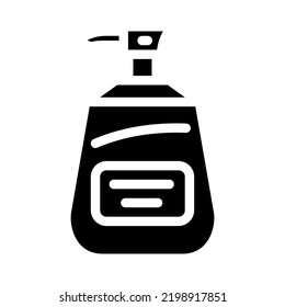 liquid toilet soap glyph icon vector. liquid toilet soap sign. isolated symbol illustration