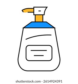 liquid toilet soap line icon vector. liquid toilet soap sign. isolated symbol illustration