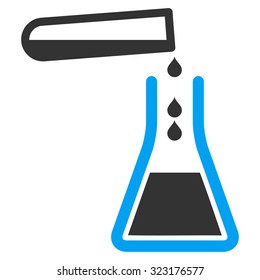 Liquid Transfusion vector icon. Style is bicolor flat symbol, blue and gray colors, rounded angles, white background.