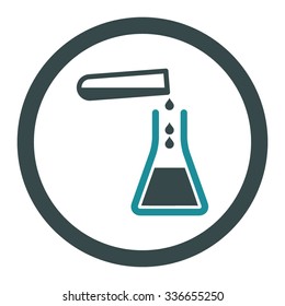 Liquid Transfusion vector icon. Style is bicolor flat rounded symbol, soft blue colors, rounded angles, white background.