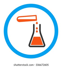 Liquid Transfusion vector icon. Style is flat rounded symbol, bright colors, rounded angles, white background.