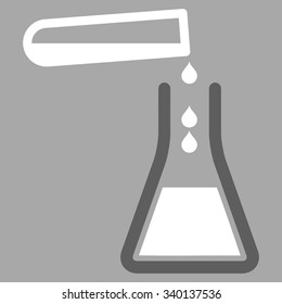 Liquid Transfusion vector icon. Style is bicolor flat symbol, dark gray and white colors, rounded angles, silver background.