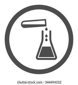 Liquid Transfusion vector icon. Style is flat rounded symbol, gray color, rounded angles, white background.
