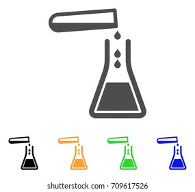 Liquid Transfusion vector pictogram. Style is a flat graphic symbol in grey, black, yellow, blue, green color versions. Designed for web and mobile apps.