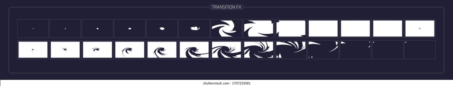 liquid Transitions Effect. liquid transition FX Sprite Sheet of Ready for games, cartoon or animation and motion design. white color scene transition.