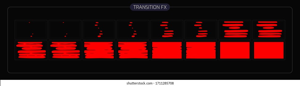 liquid Transitions Effect. liquid transition FX Sprite Sheet of Ready for games, cartoon or animation and motion design. white color scene transition.