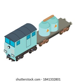 Liquid transportation icon. Isometric illustration of liquid transportation vector icon for web