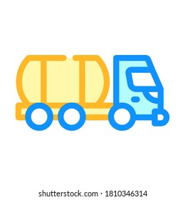 liquid transportation truck color icon vector. liquid transportation truck sign. isolated symbol illustration