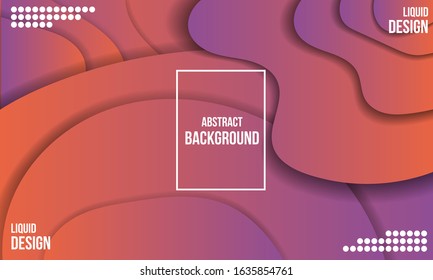 liquid trend color abstract design background, grapefruit sunset gradient vector for banner, post