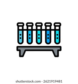 Liquid tubes stand organized laboratory setting study