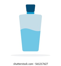Liquid two-phase makeup remover vector flat material design object. Isolated illustration on white background.
