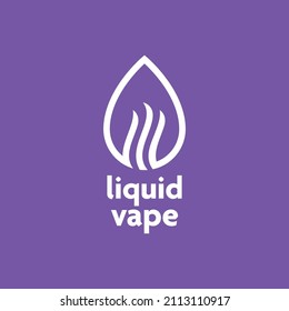 Liquid Vape logo. Unique electronic cigarette and vape logotype design template.