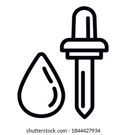 Liquid vape pipette icon. Outline liquid vape pipette vector icon for web design isolated on white background