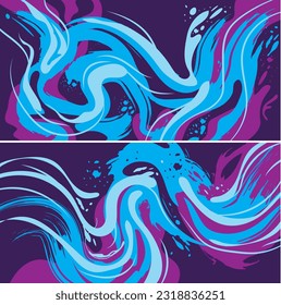 Liquid vector abstract art backgrounds modular painting arts