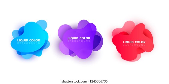 Liquid vector colorful bubbles. Vector design for covers, greeting card, poster or flyers.