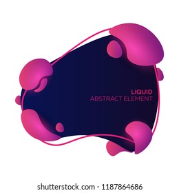 Liquid vector colorful shapes. Abstract modern graphic elements. Vector Illustration