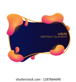 Liquid vector colorful shapes. Abstract modern graphic elements. Vector Illustration