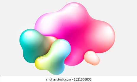 Liquid vector colorful shapes. Abstract vector object on transparent background. Stock vector. Liquid ink art design.