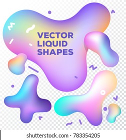 Liquid vector colorful shapes. Abstract vector object on transparent background. Stock vector. Liquid ink