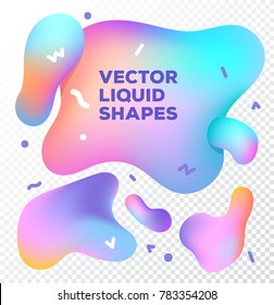 Liquid vector colorful shapes. Abstract vector object on transparent background. Stock vector. Liquid ink art design