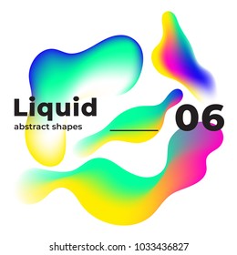 Liquid vector colorful shapes. Multicolor ink. Abstract mesh object isolated on white background