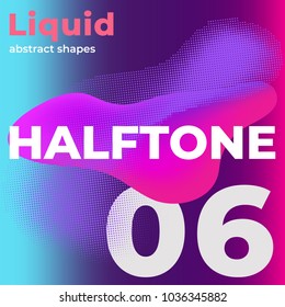 Liquid vector colorful shapes. Multicolor ink. Abstract mesh object isolated on gradient background